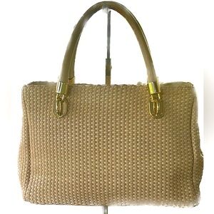 Cole Haan basket weave satchel